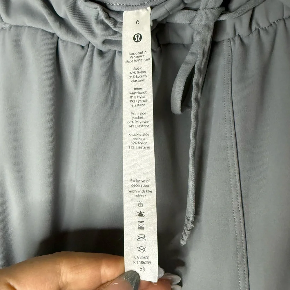 LULULEMON Keep It Moving Grey Atheleisure Drawstring Joggers Pants